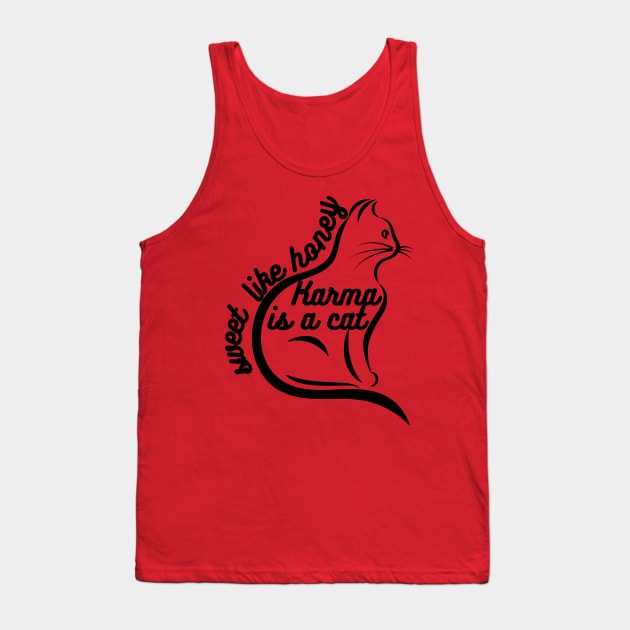 Karma is A Cat Tank Top by The Witchy Bibliophile